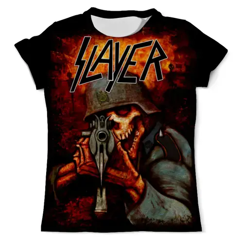 Заказать мужскую футболку в Москве. Футболка с полной запечаткой (мужская) Slayer Band от Leichenwagen - готовые дизайны и нанесение принтов.