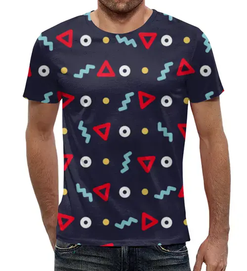 Заказать мужскую футболку в Москве. Футболка с полной запечаткой (мужская) PATTERN от CoolDesign - готовые дизайны и нанесение принтов.