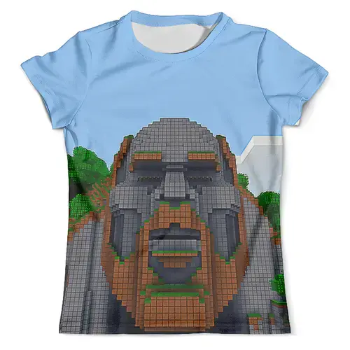 Заказать мужскую футболку в Москве. Футболка с полной запечаткой (мужская) Minecraft  от T-shirt print  - готовые дизайны и нанесение принтов.