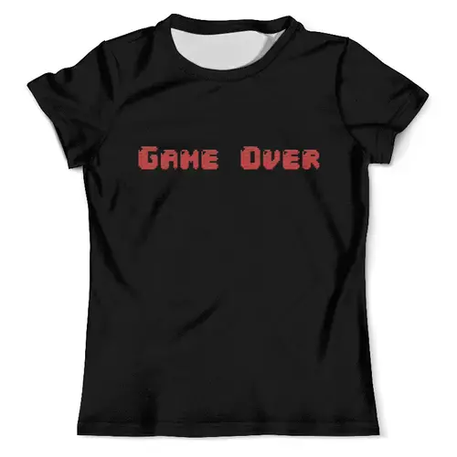 Заказать мужскую футболку в Москве. Футболка с полной запечаткой (мужская) Game over от THE_NISE  - готовые дизайны и нанесение принтов.