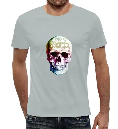 Заказать мужскую футболку в Москве. Футболка с полной запечаткой (мужская) черепушка от THE_NISE  - готовые дизайны и нанесение принтов.