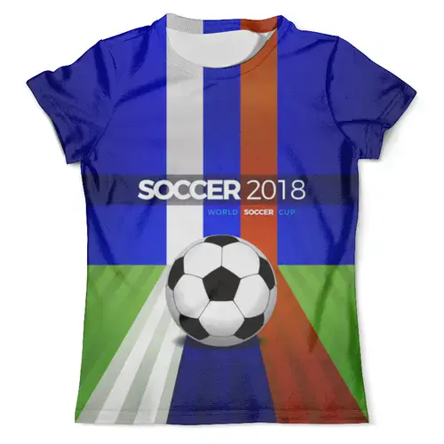 Заказать мужскую футболку в Москве. Футболка с полной запечаткой (мужская) World Cup 2018 (soccer ball) от balden - готовые дизайны и нанесение принтов.