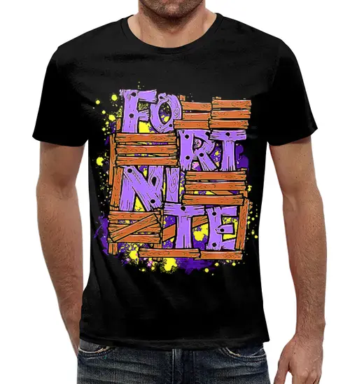 Заказать мужскую футболку в Москве. Футболка с полной запечаткой (мужская) Fortnite  от T-shirt print  - готовые дизайны и нанесение принтов.