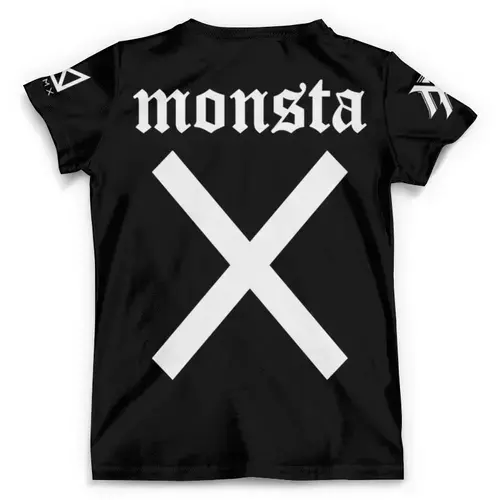 Заказать мужскую футболку в Москве. Футболка с полной запечаткой (мужская) Monsta X от geekbox - готовые дизайны и нанесение принтов.