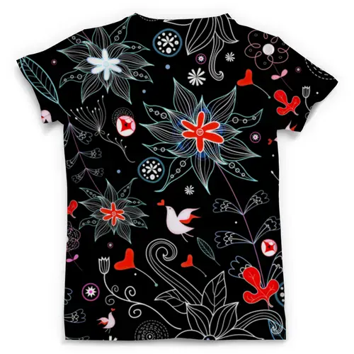 Заказать мужскую футболку в Москве. Футболка с полной запечаткой (мужская) Цветы от THE_NISE  - готовые дизайны и нанесение принтов.