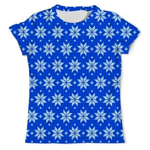 Заказать мужскую футболку в Москве. Футболка с полной запечаткой (мужская) Снежинки от THE_NISE  - готовые дизайны и нанесение принтов.