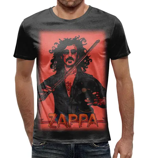 Заказать мужскую футболку в Москве. Футболка с полной запечаткой (мужская) Zappa от Владимир Дрошнев - готовые дизайны и нанесение принтов.
