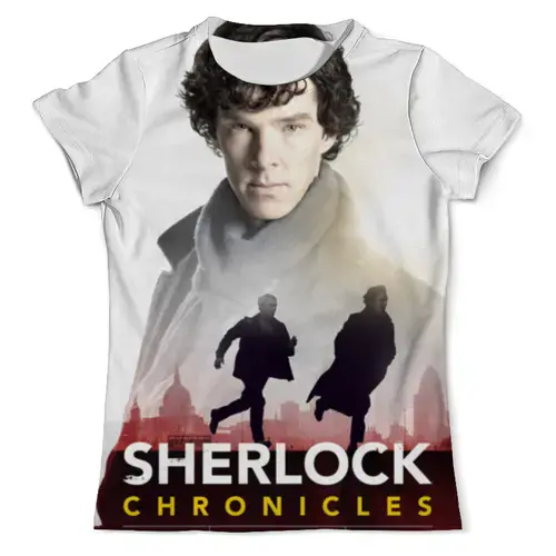 Заказать мужскую футболку в Москве. Футболка с полной запечаткой (мужская) Sherlock Holmes от cherdantcev - готовые дизайны и нанесение принтов.