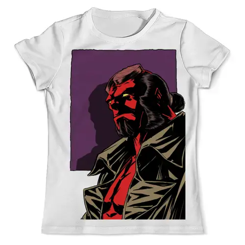 Заказать мужскую футболку в Москве. Футболка с полной запечаткой (мужская) Hellboy от scoopysmith - готовые дизайны и нанесение принтов.