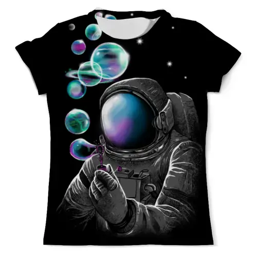 Заказать мужскую футболку в Москве. Футболка с полной запечаткой (мужская) Космические пузыри от printik - готовые дизайны и нанесение принтов.