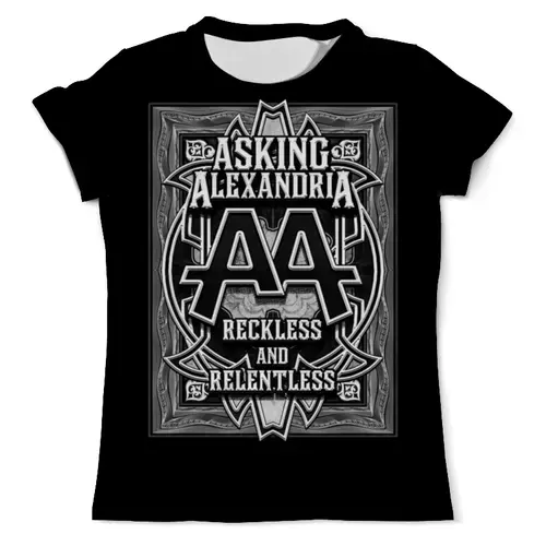 Заказать мужскую футболку в Москве. Футболка с полной запечаткой (мужская) Asking Alexandria от geekbox - готовые дизайны и нанесение принтов.
