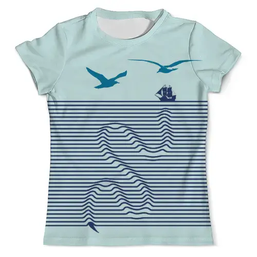 Заказать мужскую футболку в Москве. Футболка с полной запечаткой (мужская) Океан (1) от T-shirt print  - готовые дизайны и нанесение принтов.