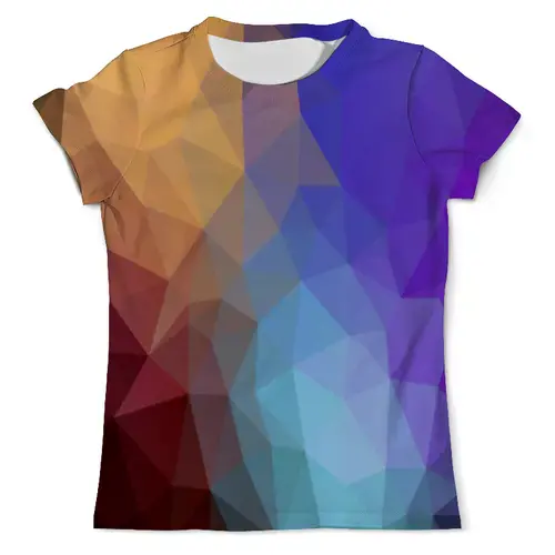 Заказать мужскую футболку в Москве. Футболка с полной запечаткой (мужская) Polygon от THE_NISE  - готовые дизайны и нанесение принтов.