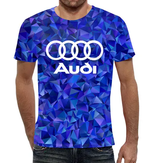 Заказать мужскую футболку в Москве. Футболка с полной запечаткой (мужская)  Авто Audi от THE_NISE  - готовые дизайны и нанесение принтов.