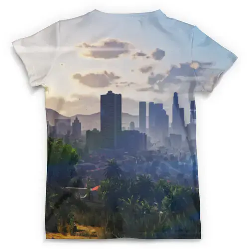 Заказать мужскую футболку в Москве. Футболка с полной запечаткой (мужская) Grand Theft Auto от THE_NISE  - готовые дизайны и нанесение принтов.