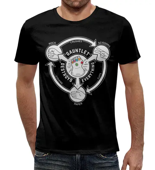 Заказать мужскую футболку в Москве. Футболка с полной запечаткой (мужская) Infinity от ПРИНТЫ ПЕЧАТЬ  - готовые дизайны и нанесение принтов.