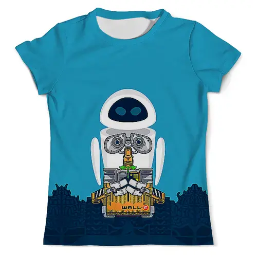Заказать мужскую футболку в Москве. Футболка с полной запечаткой (мужская) WALL·E от balden - готовые дизайны и нанесение принтов.