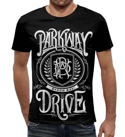 Заказать мужскую футболку в Москве. Футболка с полной запечаткой (мужская) Parkway Drive от inPrintio - готовые дизайны и нанесение принтов.