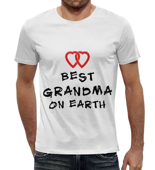 Заказать мужскую футболку в Москве. Футболка с полной запечаткой (мужская) Лучшая бабушка в мире  от Yaroslava - готовые дизайны и нанесение принтов.