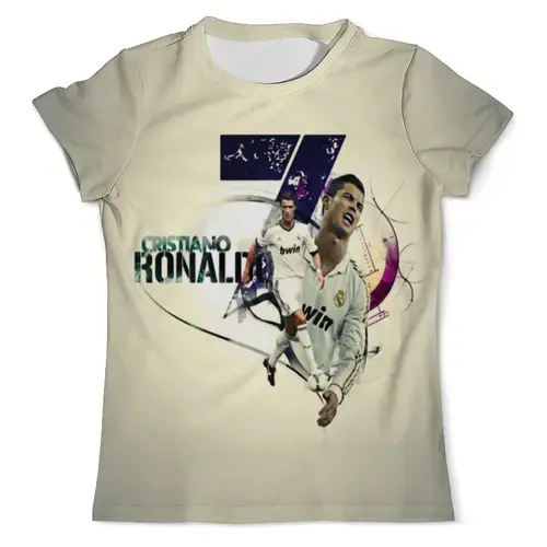 Заказать мужскую футболку в Москве. Футболка с полной запечаткой (мужская) Cristiano Ronaldo  от T-shirt print  - готовые дизайны и нанесение принтов.
