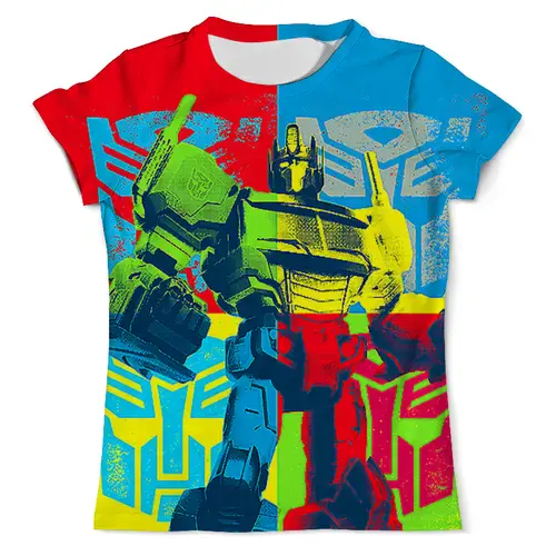 Заказать мужскую футболку в Москве. Футболка с полной запечаткой (мужская) Optimus Prime Art от balden - готовые дизайны и нанесение принтов.