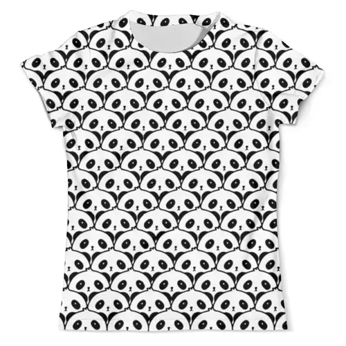 Заказать мужскую футболку в Москве. Футболка с полной запечаткой (мужская) Панды  от T-shirt print  - готовые дизайны и нанесение принтов.