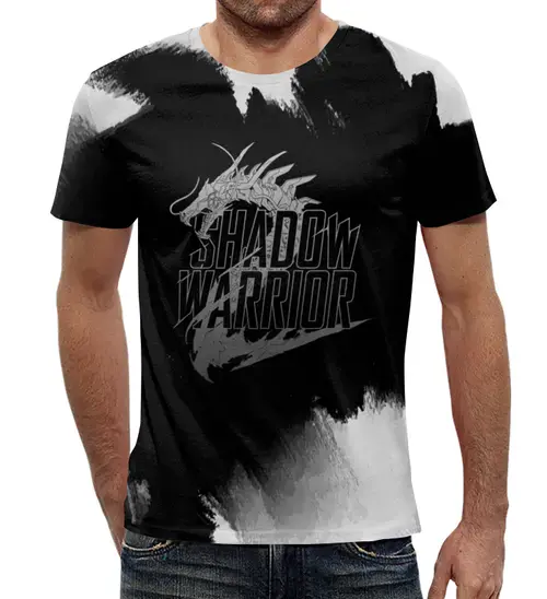 Заказать мужскую футболку в Москве. Футболка с полной запечаткой (мужская) Shadow Warrior от THE_NISE  - готовые дизайны и нанесение принтов.
