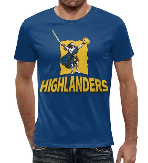Заказать мужскую футболку в Москве. Футболка с полной запечаткой (мужская) «Хайлендерс» регби от rugby - готовые дизайны и нанесение принтов.