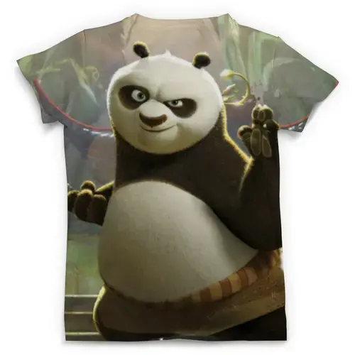 Заказать мужскую футболку в Москве. Футболка с полной запечаткой (мужская) Кунг-фу панда от skynatural - готовые дизайны и нанесение принтов.