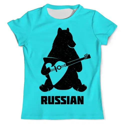Заказать мужскую футболку в Москве. Футболка с полной запечаткой (мужская) russian от Rus - готовые дизайны и нанесение принтов.