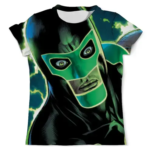 Заказать мужскую футболку в Москве. Футболка с полной запечаткой (мужская) Green Lantern  от T-shirt print  - готовые дизайны и нанесение принтов.