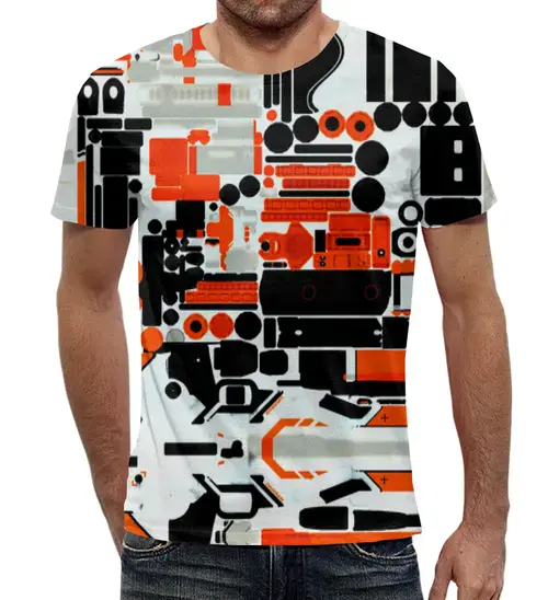Заказать мужскую футболку в Москве. Футболка с полной запечаткой (мужская) Графика от THE_NISE  - готовые дизайны и нанесение принтов.