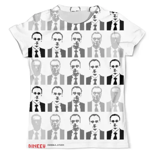 Заказать мужскую футболку в Москве. Футболка с полной запечаткой (мужская) Наш президент от Dorogen  - готовые дизайны и нанесение принтов.