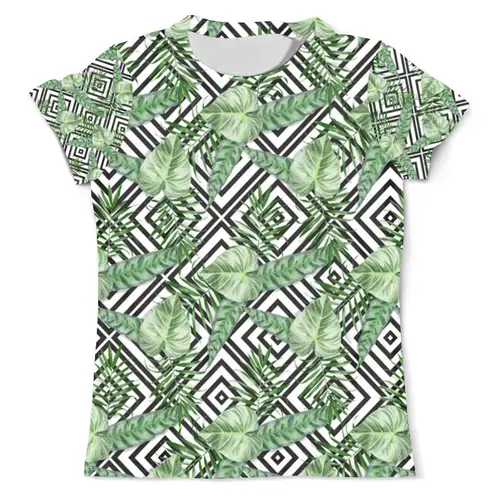 Заказать мужскую футболку в Москве. Футболка с полной запечаткой (мужская) листья от THE_NISE  - готовые дизайны и нанесение принтов.