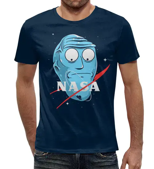 Заказать мужскую футболку в Москве. Футболка с полной запечаткой (мужская) Nasa  от T-shirt print  - готовые дизайны и нанесение принтов.
