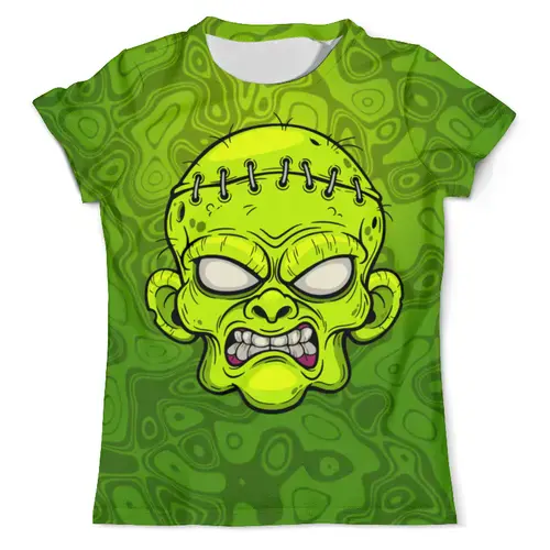 Заказать мужскую футболку в Москве. Футболка с полной запечаткой (мужская) Zombie Face от balden - готовые дизайны и нанесение принтов.