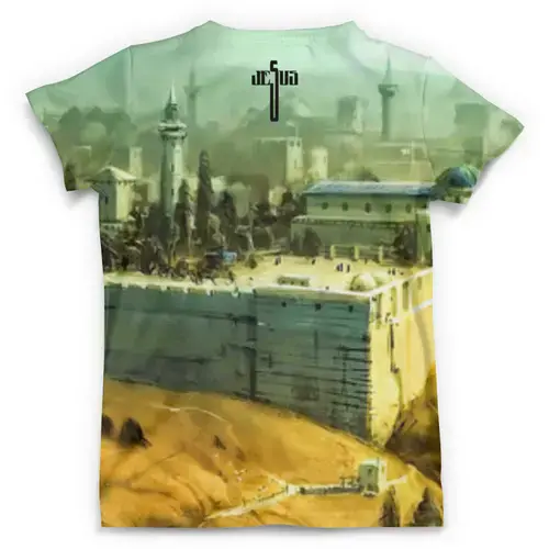 Заказать мужскую футболку в Москве. Футболка с полной запечаткой (мужская) ✞ JESUS · Jerusalem ✞ от balden - готовые дизайны и нанесение принтов.