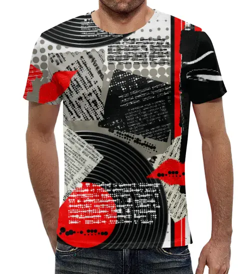 Заказать мужскую футболку в Москве. Футболка с полной запечаткой (мужская) Абстракция от T-shirt print  - готовые дизайны и нанесение принтов.