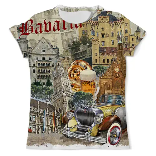 Заказать мужскую футболку в Москве. Футболка с полной запечаткой (мужская) Бавария от T-shirt print  - готовые дизайны и нанесение принтов.