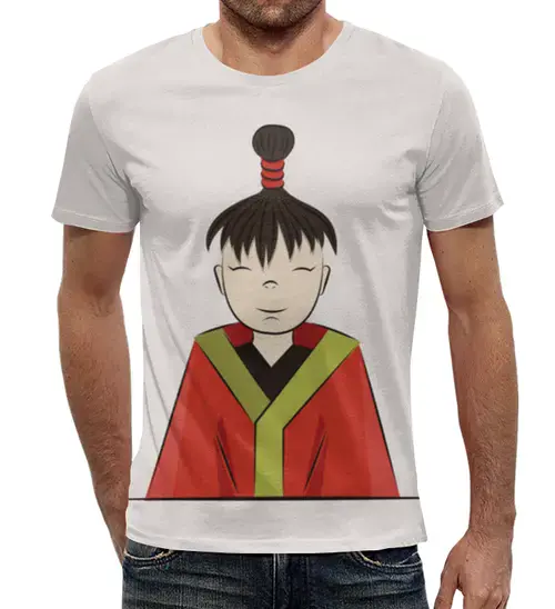 Заказать мужскую футболку в Москве. Футболка с полной запечаткой (мужская) японский мальчик от irinavk - готовые дизайны и нанесение принтов.