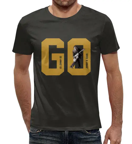 Заказать мужскую футболку в Москве. Футболка с полной запечаткой (мужская) Go, Go Johnny Go! от Рустам Юсупов - готовые дизайны и нанесение принтов.