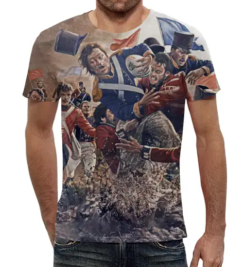 Заказать мужскую футболку в Москве. Футболка с полной запечаткой (мужская) Rugby Heroes от rugby - готовые дизайны и нанесение принтов.