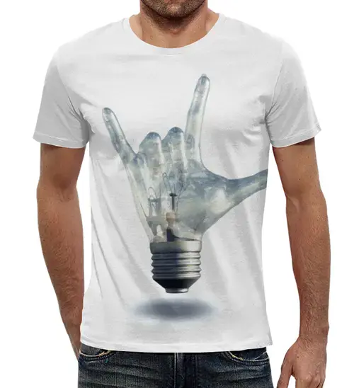 Заказать мужскую футболку в Москве. Футболка с полной запечаткой (мужская) Rock and Roll от Vladec11 - готовые дизайны и нанесение принтов.
