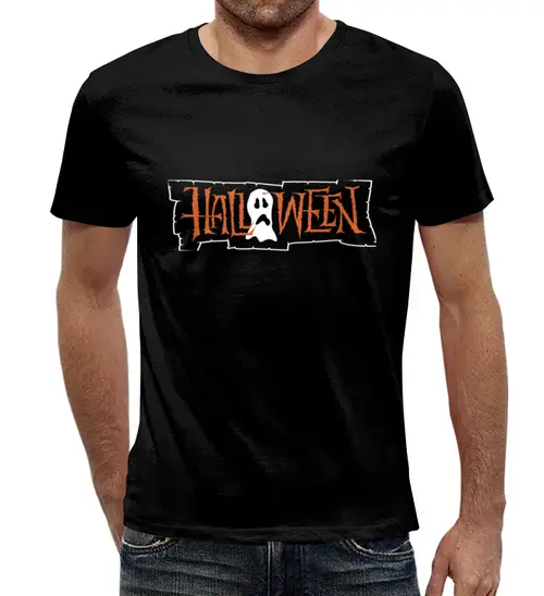 Заказать мужскую футболку в Москве. Футболка с полной запечаткой (мужская) Halloween от THE_NISE  - готовые дизайны и нанесение принтов.