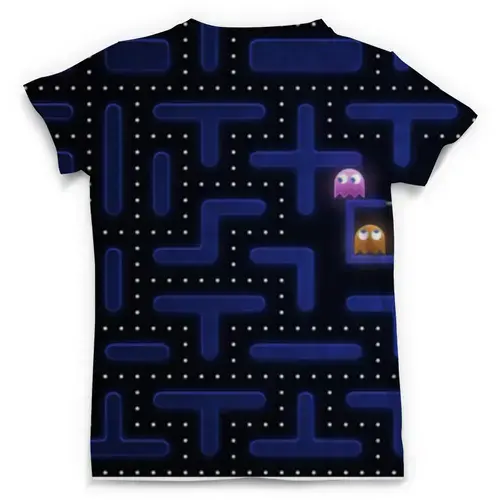 Заказать мужскую футболку в Москве. Футболка с полной запечаткой (мужская) Pacman от Dover - готовые дизайны и нанесение принтов.