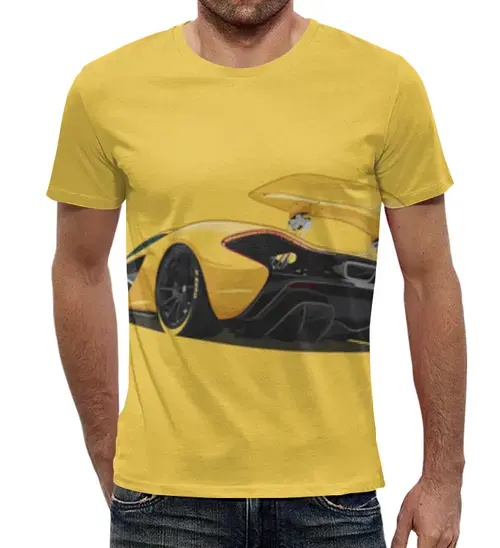 Заказать мужскую футболку в Москве. Футболка с полной запечаткой (мужская) McLaren от YellowCloverShop - готовые дизайны и нанесение принтов.