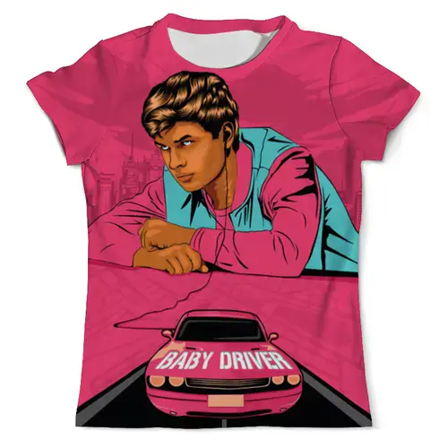 Заказать мужскую футболку в Москве. Футболка с полной запечаткой (мужская) Baby Driver от balden - готовые дизайны и нанесение принтов.