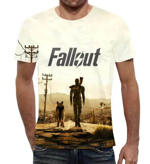 Заказать мужскую футболку в Москве. Футболка с полной запечаткой (мужская)  Fallout от THE_NISE  - готовые дизайны и нанесение принтов.