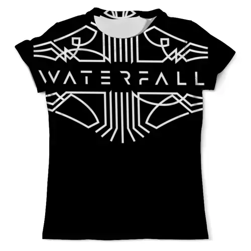 Заказать мужскую футболку в Москве. Футболка с полной запечаткой (мужская) Waterfall от amirov67@gmail.com - готовые дизайны и нанесение принтов.