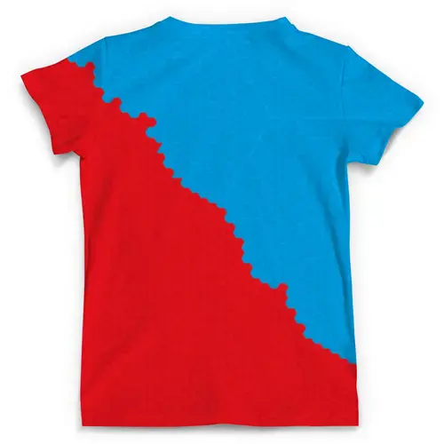 Заказать мужскую футболку в Москве. Футболка с полной запечаткой (мужская) Красное и Синее от Виктор Гришин - готовые дизайны и нанесение принтов.